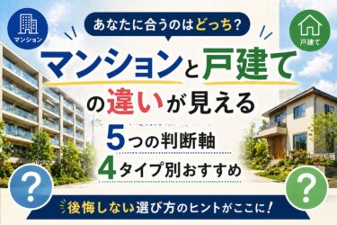 マンションと戸建ての違いが見える、5つの判断軸と4タイプ別おすすめ