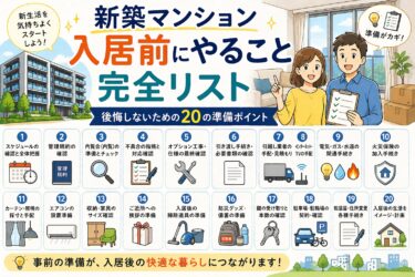 新築マンション入居前にやること完全リスト｜後悔しないための20の準備ポイント