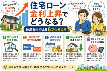 住宅ローン金利上昇でどうなる？返済額を抑える5つの備え方