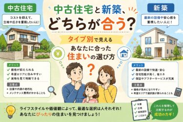 中古住宅と新築、どちらが合う？タイプ別で見えるあなたに合った住まいの選び方